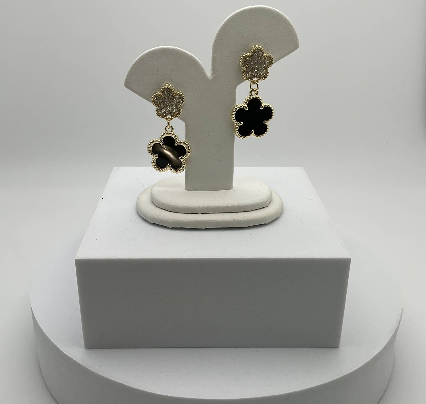 Assorted Clover Drop Statement Earrings: Mother Of Pearl