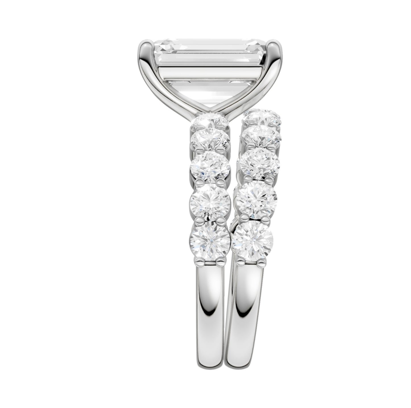 14K 6.00CT CERTIFIED LAB GROWN DIAMOND BRIDAL SET