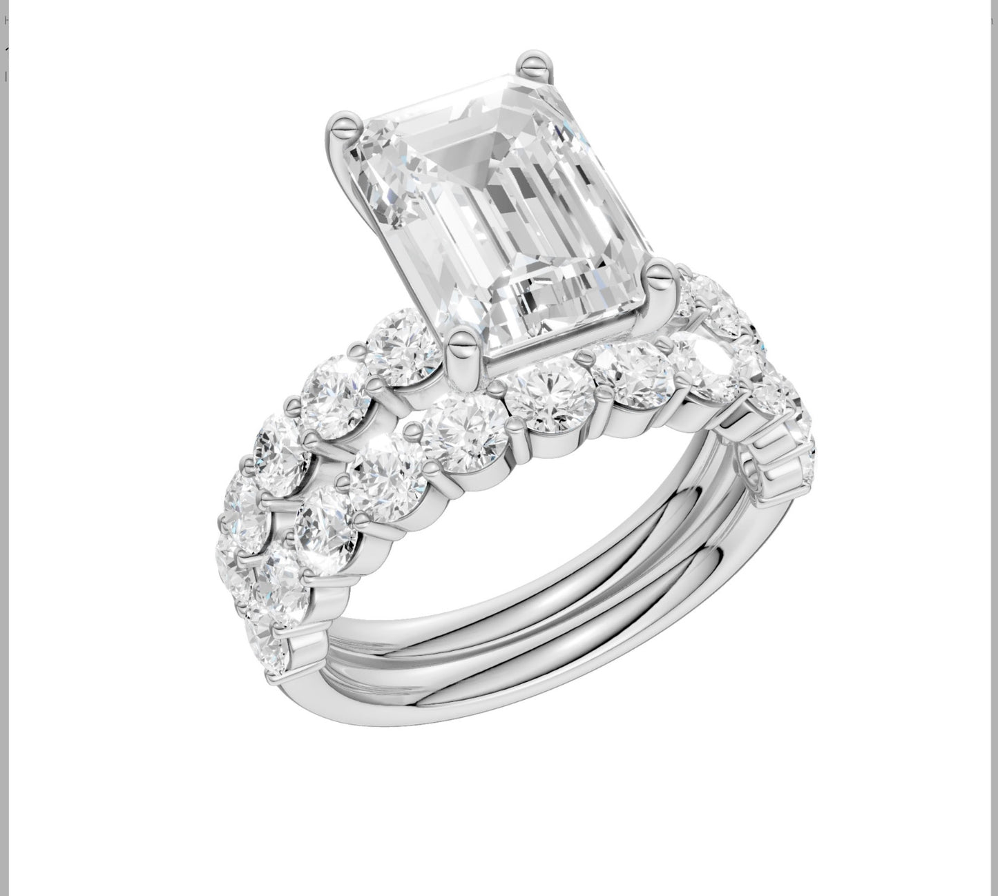 14K 6.00CT CERTIFIED LAB GROWN DIAMOND BRIDAL SET