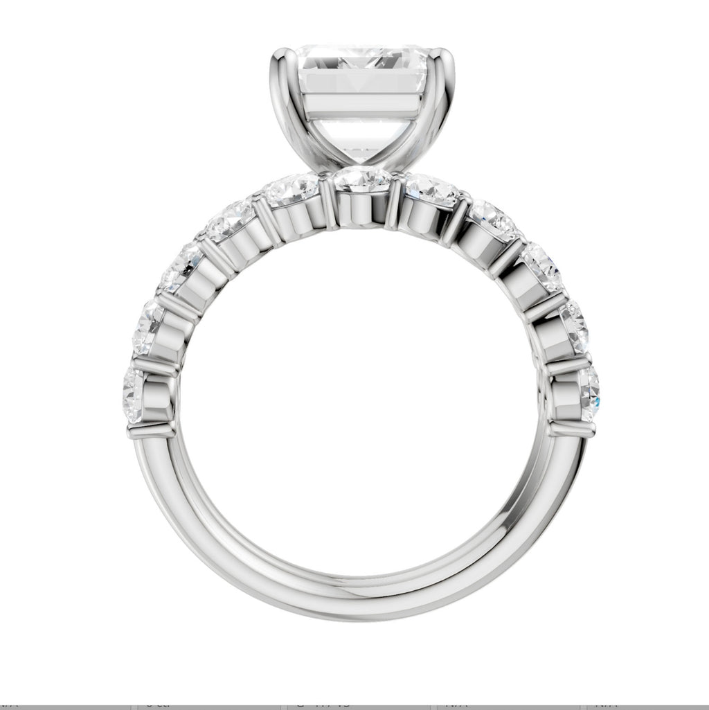 14K 6.00CT CERTIFIED LAB GROWN DIAMOND BRIDAL SET
