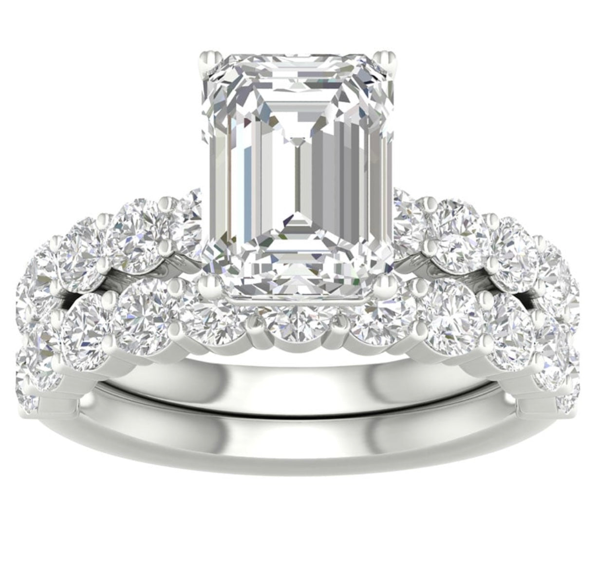 14K 6.00CT CERTIFIED LAB GROWN DIAMOND BRIDAL SET