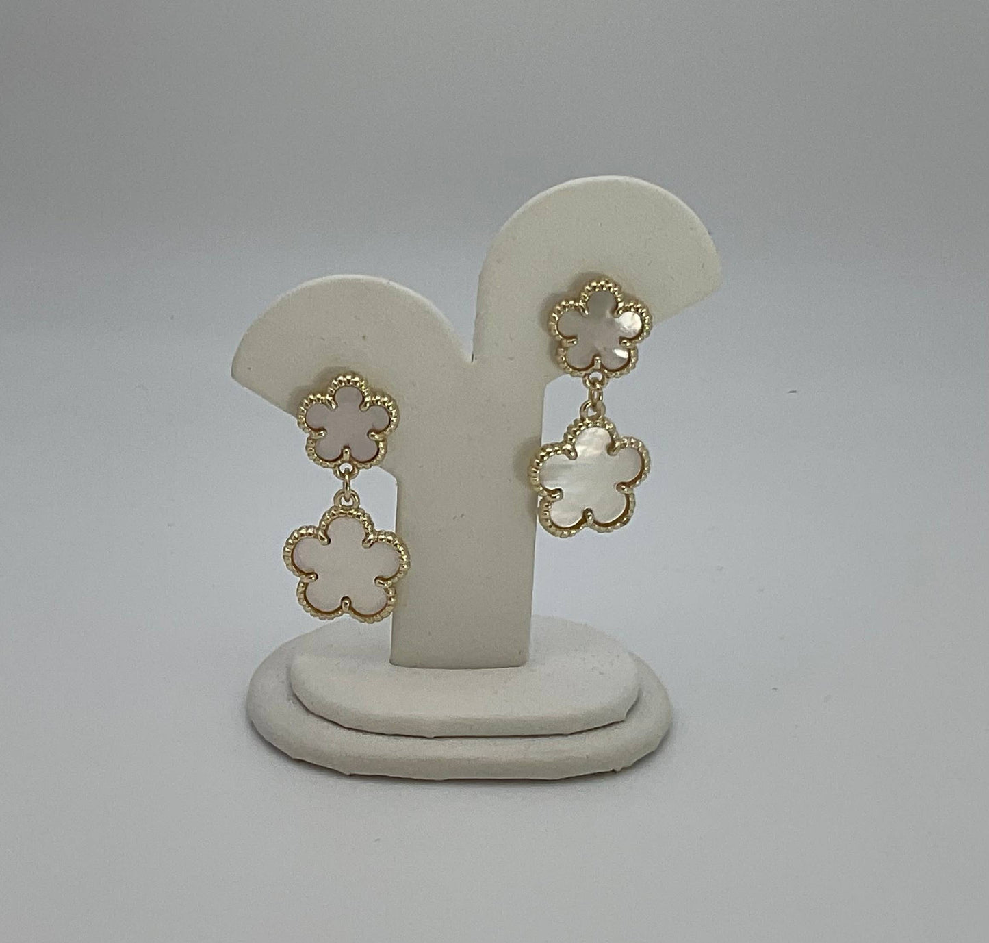 Assorted Clover Drop Statement Earrings: Mother Of Pearl
