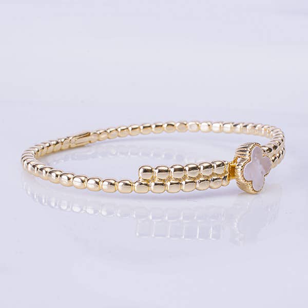 Golden Clover Bypass Bangle