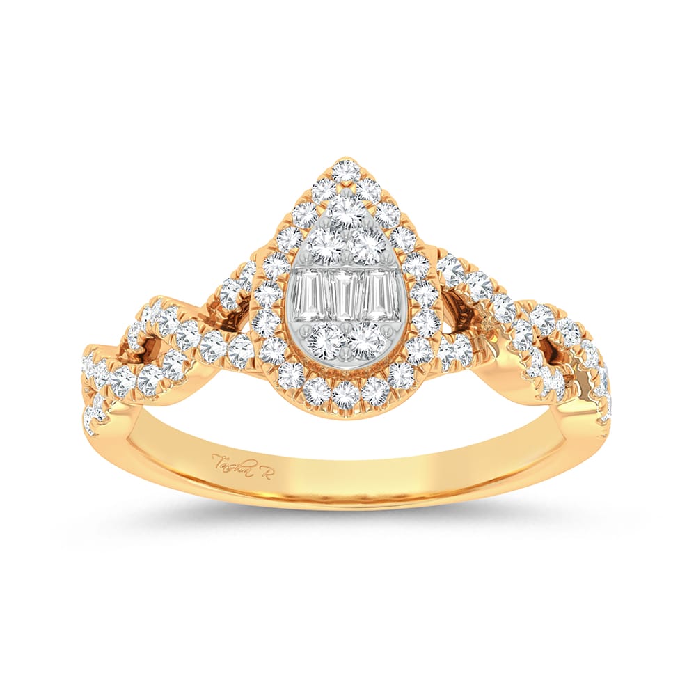 14K 0.50CT FASHION RING IN YELLOW GOLD