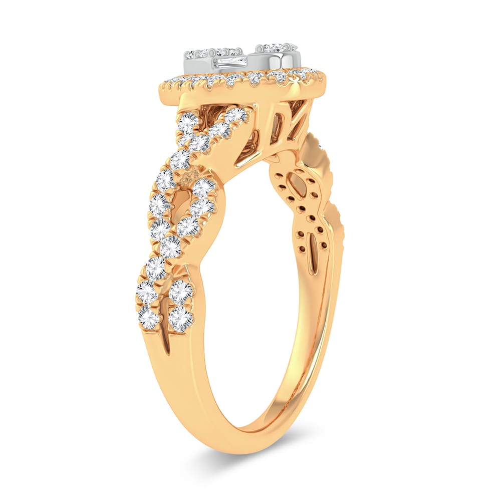 14K 0.50CT FASHION RING IN YELLOW GOLD