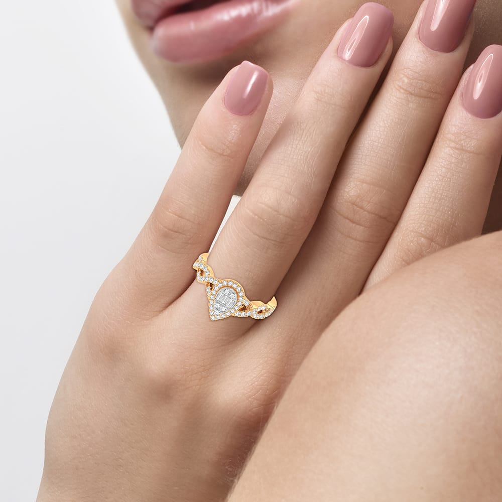 14K 0.50CT FASHION RING IN YELLOW GOLD
